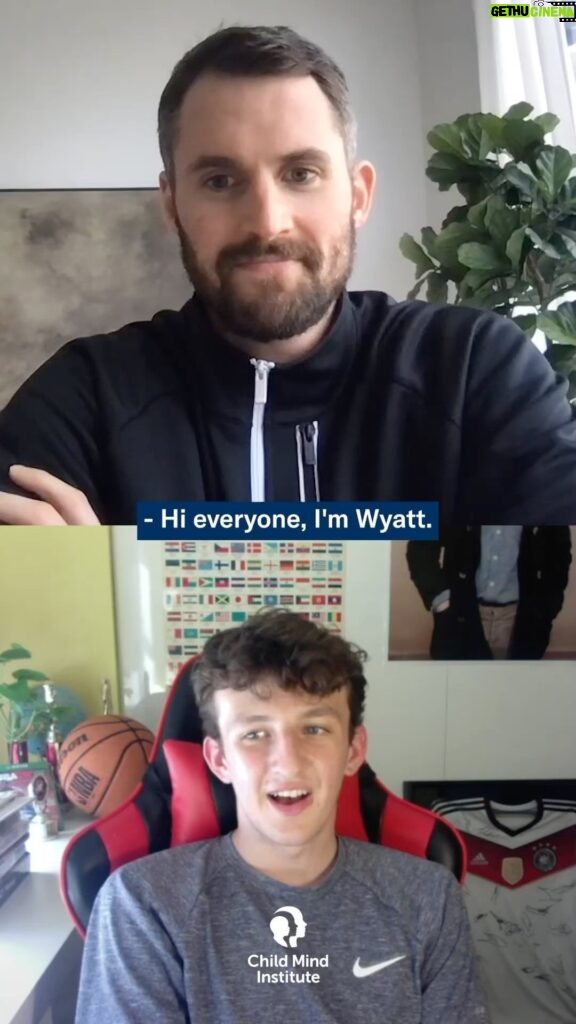 Kevin Love Instagram - It was great to talk with Wyatt, a 16-year old student in New York, about anxiety in recognition of Mental Health Awareness Month for the @childmindinstitute . Struggling with mental health issues along with the everyday stressors of life can sometimes feel overwhelming and isolating, but talking about these challenges can help you get the support you need. Follow the @childmindinstitute this May for more stories. While things may be hard now, #YouGotThis!