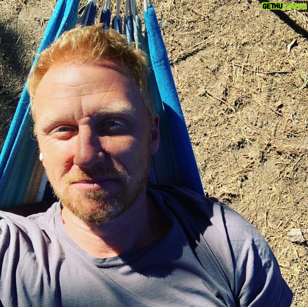 Kevin McKidd Instagram - Hammock - canopy of trees - done- time to breathe! Have a peaceful week everyone x