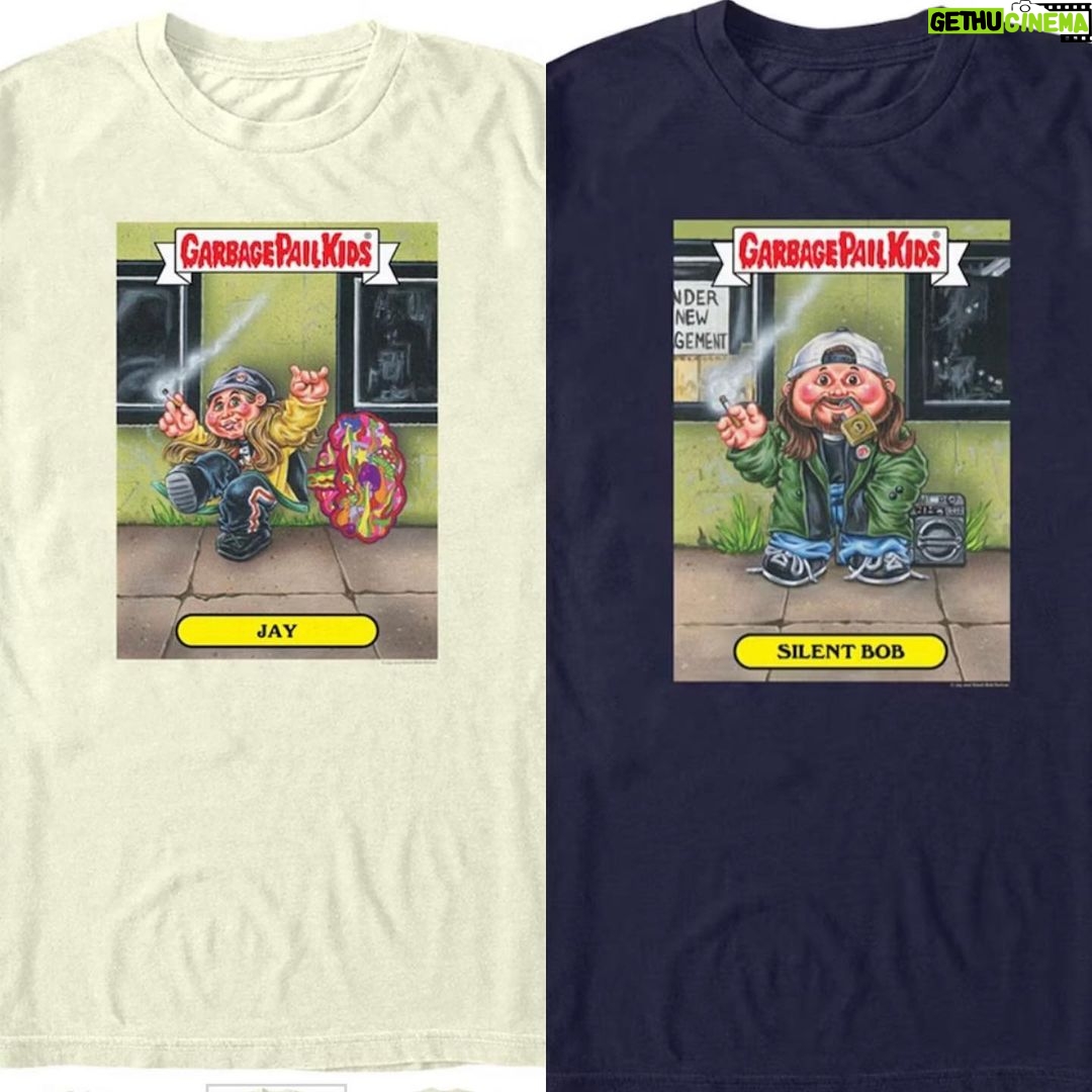 Kevin Smith Instagram - All the awesome artwork from the @officialgarbagepailkids & #askewniverse collaboration has migrated from trading cards to t-shirts, sold exclusively at @fanatics! Visit their website and wrap yourself up in Kevin Smith’s Garbage! #KevinSmith #fanatics #garbagepailkids #garbagepailkidscards