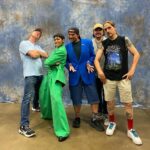 Kevin Smith Instagram - Last weekend I was at @fanexpodallas, where I saw some old friends and met some new ones! 1) The kids from @clerksmovie: #jeffanderson, @rosariodawson, #trevorfehrman & @jayandsilentbob (aka me & @jaymewes). 2) Silent Bob & Buckaroo Banzai: @real_deal_dr_peter_weller & me. 3) Silent Bob & Brodie: @jasonlee & me. 4) Jay, Stingray & Silent Bob: @paulwhausergram from @cobrakaiseries. Paul joined me & Jay for #jayandsilentbobgetold and he was an excellent addition! Hear the show at #thatkevinsmithclub! 5) Darth Maulrats & Silent Bob. 6) An inked fan with #jayandsilentbob on his leg. 7) Silent Bob & Becky: @ahsokaofficial star #rosariodawson. 8) Mallrats Too: me, #jasonlee & #jasonmewes. 9) Me & Silent Bob. 10) #jaymewes drew this dick chart at my signing table to size up me, him, and his newborn son Lucien. Clearly, I’m at a deficit. Does this look like a good time? If you think so, then join me & my friends at @theastronomicon in Livonia #michigan THIS WEEKEND! #KevinSmith #dallasfanexpo #fanexpodallas