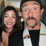 Kevin Smith Instagram – The Jersey Girl came to see JERSEY GIRL! @raquelxcastro paid a visit to my beloved @smodcastlecinemas to cap off a Memorial Day weekend full of shows! On Friday, we showed JAWS as part of the Movies That Made Me series. Then on Saturday night, we watched my flick RED STATE. But Sunday saw a reunion with the little girl who, at age 7, preternaturally played the role of Gertie in my sixth flick. We screened what we were calling JERSEY GIRL: The Snyder Cut, because it was the longest version of the flick ever edited, with an entire first act full of @jlo that got cut out due to post-Gigli hysteria. I haven’t seen any cut of JG since 2006, so it was a trip to see the movie I originally made #bennifer two decades ago. Hopefully, @paramountplus will want to stream it in 2024 for the 20th anniversary. It’s almost an entirely different flick. Also entirely different: Raquel, who’s now about 2 years younger than her cinematic Dad #benaffleck was when we shot it. I was happy to discover our troubled film didn’t ruin Rocky, who grew up to be such a wonderful kid with a great head on her shoulders. I can’t thank her enough for a killer kid performance, as well as for making the trip all the way from L.A. to be at #smodcastle with an ardent audience. It was a lovely weekend (with 3 profitable pre-show auctions, thank you bidders), during which I got to wear a trio of different jackets, as well as my new Smodcastle sneakers made by @1craftypunk! Next up: BABBLE-ON this Saturday and WATCH WITH KEV: @dctheflash on June 15, 16 & 17! Tickets available now at SmodcastleCinemas dot com! Take a trip to Smodcastle, where the movies come to play! #KevinSmith #smodcastlecinemas #raquelcastro #jersey #newjersey #film