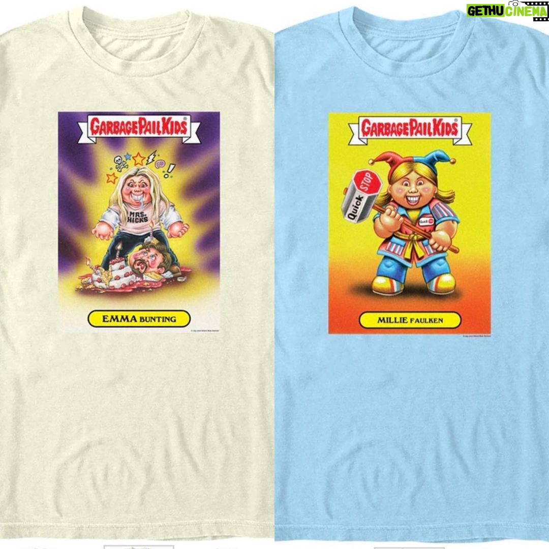 Kevin Smith Instagram - All the awesome artwork from the @officialgarbagepailkids & #askewniverse collaboration has migrated from trading cards to t-shirts, sold exclusively at @fanatics! Visit their website and wrap yourself up in Kevin Smith’s Garbage! #KevinSmith #fanatics #garbagepailkids #garbagepailkidscards