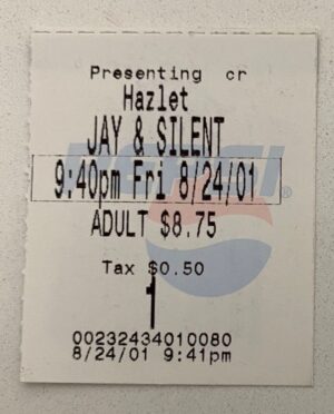 Kevin Smith Instagram - I’ve got…
2 TICKETS TO PARADISE!
#ThatKevinSmith #dogma #jayandsilentbobstrikeback #movietickets #movieticket #stubs #ticketstub #ticketstubs