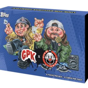 Kevin Smith Instagram - The good folks at @topps put me in the Garbage! At the @moobyspopup all weekend, we were selling the Askewniverse @officialgarbagepailkids card set like crazy! Since he collected #garbagepailkids when he was a youngster, @jaymewes nearly rolled a tear seeing @jayandsilentbob depicted in the #gpk style! But if you weren’t at @comic_con, don’t worry: you can snag a box at the #topps website right now! People were already flipping these on @ebay for double the price, so get yours today, before they’re all gone! #KevinSmith