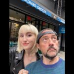 Kevin Smith Instagram - For Father’s Day, I took my only begotten child @harleyquinnsmith to see @sweeneytoddbway! It wasn’t life imitating art so much as life imitating a movie I made 20 years ago, with me being #benaffleck and Harley standing in for @raquelxcastro. Sweeney has always been my favorite musical - so much so that I’ve seen the show five different times. And this production of the @realsondheim classic was my favorite, with @annaleighashford absolutely crushing it as an hysterical Mrs. Lovett and @joshgroban making a heartbreaking Benjamin Barker. After joining us for some shopping at @mooshoes_nyc and @orchardgrocer and an excellent lunch at @pskitchennyc, future son-in-law @austinzajur skipped the show so Harley and I could Daughter-and-Dad it in seats so close to the stage, I could’ve stolen a meat pie from @gatenm123. Back in the day, my Dad partly parented by sharing with me the media he loved, and I’ve always tried to follow his example by doing the same with my kid. Bringing Harley to Todd was a longtime dream of mine - so checking off this Broadway box made it a meaningful Father’s Day for this particular Mother Fucker. Harley, you’re the best daughter I could ever hope for, Kiddo. Thank you for not only making me a Dad, but for making me the kind of Dad that would’ve made my Father feel like he succeeded. #KevinSmith #harleyquinnsmith #sweeneytodd #austinzajur #fathersday