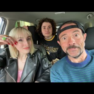 Kevin Smith Instagram - For Father’s Day, I took my only begotten child @harleyquinnsmith to see @sweeneytoddbway! It wasn’t life imitating art so much as life imitating a movie I made 20 years ago, with me being #benaffleck and Harley standing in for @raquelxcastro. Sweeney has always been my favorite musical - so much so that I’ve seen the show five different times. And this production of the @realsondheim classic was my favorite, with @annaleighashford absolutely crushing it as an hysterical Mrs. Lovett and @joshgroban making a heartbreaking Benjamin Barker. After joining us for some shopping at @mooshoes_nyc and @orchardgrocer and an excellent lunch at @pskitchennyc, future son-in-law @austinzajur skipped the show so Harley and I could Daughter-and-Dad it in seats so close to the stage, I could’ve stolen a meat pie from @gatenm123. Back in the day, my Dad partly parented by sharing with me the media he loved, and I’ve always tried to follow his example by doing the same with my kid. Bringing Harley to Todd was a longtime dream of mine - so checking off this Broadway box made it a meaningful Father’s Day for this particular Mother Fucker. Harley, you’re the best daughter I could ever hope for, Kiddo. Thank you for not only making me a Dad, but for making me the kind of Dad that would’ve made my Father feel like he succeeded. #KevinSmith #harleyquinnsmith #sweeneytodd #austinzajur #fathersday