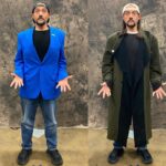 Kevin Smith Instagram - Last weekend I was at @fanexpodallas, where I saw some old friends and met some new ones! 1) The kids from @clerksmovie: #jeffanderson, @rosariodawson, #trevorfehrman & @jayandsilentbob (aka me & @jaymewes). 2) Silent Bob & Buckaroo Banzai: @real_deal_dr_peter_weller & me. 3) Silent Bob & Brodie: @jasonlee & me. 4) Jay, Stingray & Silent Bob: @paulwhausergram from @cobrakaiseries. Paul joined me & Jay for #jayandsilentbobgetold and he was an excellent addition! Hear the show at #thatkevinsmithclub! 5) Darth Maulrats & Silent Bob. 6) An inked fan with #jayandsilentbob on his leg. 7) Silent Bob & Becky: @ahsokaofficial star #rosariodawson. 8) Mallrats Too: me, #jasonlee & #jasonmewes. 9) Me & Silent Bob. 10) #jaymewes drew this dick chart at my signing table to size up me, him, and his newborn son Lucien. Clearly, I’m at a deficit. Does this look like a good time? If you think so, then join me & my friends at @theastronomicon in Livonia #michigan THIS WEEKEND! #KevinSmith #dallasfanexpo #fanexpodallas