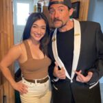 Kevin Smith Instagram – The Jersey Girl came to see JERSEY GIRL! @raquelxcastro paid a visit to my beloved @smodcastlecinemas to cap off a Memorial Day weekend full of shows! On Friday, we showed JAWS as part of the Movies That Made Me series. Then on Saturday night, we watched my flick RED STATE. But Sunday saw a reunion with the little girl who, at age 7, preternaturally played the role of Gertie in my sixth flick. We screened what we were calling JERSEY GIRL: The Snyder Cut, because it was the longest version of the flick ever edited, with an entire first act full of @jlo that got cut out due to post-Gigli hysteria. I haven’t seen any cut of JG since 2006, so it was a trip to see the movie I originally made #bennifer two decades ago. Hopefully, @paramountplus will want to stream it in 2024 for the 20th anniversary. It’s almost an entirely different flick. Also entirely different: Raquel, who’s now about 2 years younger than her cinematic Dad #benaffleck was when we shot it. I was happy to discover our troubled film didn’t ruin Rocky, who grew up to be such a wonderful kid with a great head on her shoulders. I can’t thank her enough for a killer kid performance, as well as for making the trip all the way from L.A. to be at #smodcastle with an ardent audience. It was a lovely weekend (with 3 profitable pre-show auctions, thank you bidders), during which I got to wear a trio of different jackets, as well as my new Smodcastle sneakers made by @1craftypunk! Next up: BABBLE-ON this Saturday and WATCH WITH KEV: @dctheflash on June 15, 16 & 17! Tickets available now at SmodcastleCinemas dot com! Take a trip to Smodcastle, where the movies come to play! #KevinSmith #smodcastlecinemas #raquelcastro #jersey #newjersey #film