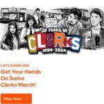 Kevin Smith Instagram – HAPPY CLERKS DAY!
30 years ago from today, CLERKS debuted at the 1994 Sundance Film Festival! That means, if you ever wanted to stop me or my career from happening, youʼd send a Terminator back to this moment in time 3 decades back.

Mercifully, there was no robotic hunter/killer trying to kill me at Sundance that year. The inaugural screening took place at the Holiday Village Cinema in a sold out 150 seater. That was the first time I got to see my first film with a full audience. The sheer thrill of finding out that ideas Iʼd had years prior actually held up to public scrutiny from strangers was intoxicating (but that also might have had something to do with the thin air at the high altitude). 

That first screening started the buzz that powered the next three screenings and a deluge of press about the black and white New Jersey convenience store movie and the director who was going back to work there after the Festival ended.

By our fourth and final Sundance screening at The Egyptian Theater on Main Street in Park City, Clerks was being talked about and written about like it was well worth watching. As he introduced me and the film, Festival head Geoff Gilmore described me in a way that still gets me in the feels when he said “If Kevin Smith didnʼt exist, the Sundance Film Festival wouldʼve had to invent him.”

Mine was a Cinderella-ish or Rocky-like tale that reminded folks anyone can take a shot at their dreams and maybe find a modicum of success – even if theyʼre from New Jersey.

Do you have a dream (one that doesnʼt involve hurting people or animals, destruction or death)?
2024 is the year you move closer to your goal and take your shot on yourself.

Many thanks to Brian, Jeff, Jay, Marilyn, Lisa, Scott, Dave, Kim, Virginia, Donald, Mom, Dad, the Thapars, and everyone else who helped me craft Clerks! Many thanks to Sundance, Mark Tusk, Bob Hawk and John Pierson for guiding a gobsmacked newcomer in his sudden success. And many thanks to you, my friends, for 30 years of continued interest in the Askewniverse adventures of retailing rascals 
Head over to JayAndSilentBob dot com TODAY to shop our anniversary sales!
#KevinSmith #clerks #film