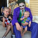 Kevin Smith Instagram – HAPPY HALLOWEEN! Now @jaymewes & @jordanmonsanto have their own #harleyquinn with @loganleemewes (Lucien is Joker Jr). #KevinSmith #jasonmewes