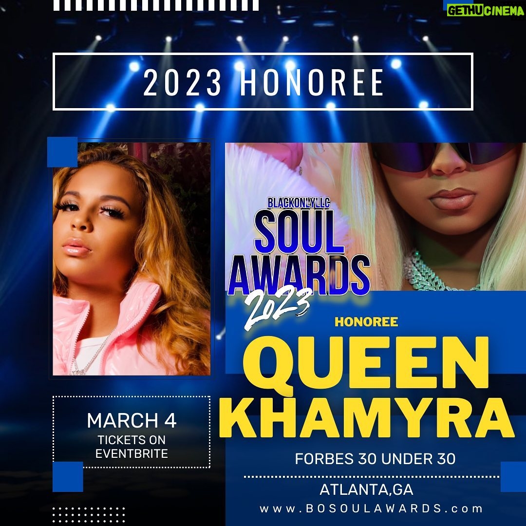 Khamyra Sykes Instagram - The 2023 #bosoulawards will honor @queenkhamyra đĩđĨđ đĸ Watch Live @ntitvnetwork đē đ Date: MARCH 4th đ City: ATLANTA,GA đ´ For Tickets: đĢ www.BOSOULAWARDS.com đ´ Table Reservations: âī¸ Text (Table) 678-879-8473 đ´ Vendor Information âšī¸ Text (Vendor) 678-879-8473 #blackonlyllc #atlanta #awards