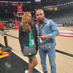 Khamyra Sykes Instagram - I ain’t Neva Eva worried bout a sneak diss✅sitting court side 🅿️eriodt . . Thank you @lightskinkeisha @streamcut State Farm Arena