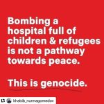 Khamzat Chimaev Instagram – #Repost @khabib_nurmagomedov 
May Allah forgive us and all our brothers and sisters in Palestine, may Allah strengthen them on the true path and grant them patience.
No one deserves to be bombed just because they were born where they were born.
💔🇵🇸