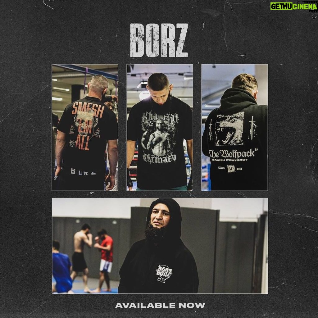 Khamzat Chimaev Instagram - Did you get your borz merch? @borz 👊🏼💥 theborzstore.com