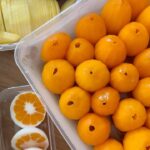 Khemanit Jamikorn Instagram - ชื่นใจ @polamairiang 🧡 . . . #panpanhappyday 🍊🍏🍎🍒🍑🥝🍅🍈🍋🍊🥭