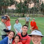 Khemanit Jamikorn Instagram – Happy SUNDAY 🌞 
แดดดี อากาศดี แต่ตี….😅 ค่อยเป็นค่อยไป แค่สุขใจก็พอ😄
✌🏻✨👌🏻⛳️ 
.
.
.
#panpangolffamily #nonstopgolfgang @summitgreenvalleychiangmai #panpancakelovegolf 💚💛🧡❤️🩷🩵💙💜💖 Summit Green Valley Chiangmai Country Club