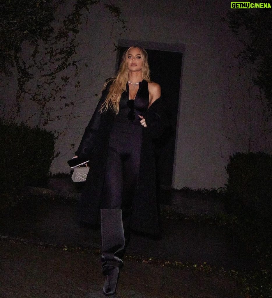 Khloé Kardashian Instagram - 🖤 🖤 sometimes I put these emojis instead of words because my words aren’t very kind all the time. Today I feel like slapping someone. So take the emoji instead 🖤 namaste Boots @goodamerican Jumpsuit @skims