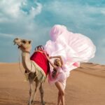 Khloë Terae Instagram - only 100 days until I get to hold you in my arms 🎀 🐪 🤍 #26weeks #100daysleft #pregnancy #dubai Dress @santorinidress Hair & Makeup @sota.salon x @sotahair