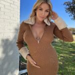 Khloë Terae Instagram - COZY 🧸 search “Lola fur trimmed sweater midi dress in mocha” Get this look from @fashionnova ! 50-85% off EVERYTHING!!! Hurry it’s the #blackfriday sale! #fashionnova