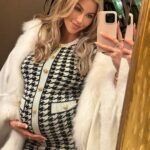 Khloë Terae Instagram - Third trimester shopping be like 👛 @fashionnova dress “NYC bound sweater mini dress” in medium boots “Sadie faux leather bootie” in white