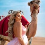 Khloë Terae Instagram - only 100 days until I get to hold you in my arms 🎀 🐪 🤍 #26weeks #100daysleft #pregnancy #dubai Dress @santorinidress Hair & Makeup @sota.salon x @sotahair