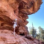 Khloë Terae Instagram - Disconnect to reconnect 🫶🏽 @fashionnova 🤍 Ridin around 3 piece biker short set in size small Sedona, Arizona