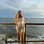 Khloë Terae Instagram - The countdown is on ✨ @fashionnova 🤍 wearing “beauty and the biker” in oatmeal size medium Malibu, California