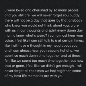 Kian Lawley Instagram - rest in peace, i love you buddy. 
5/10/2020 ❤️