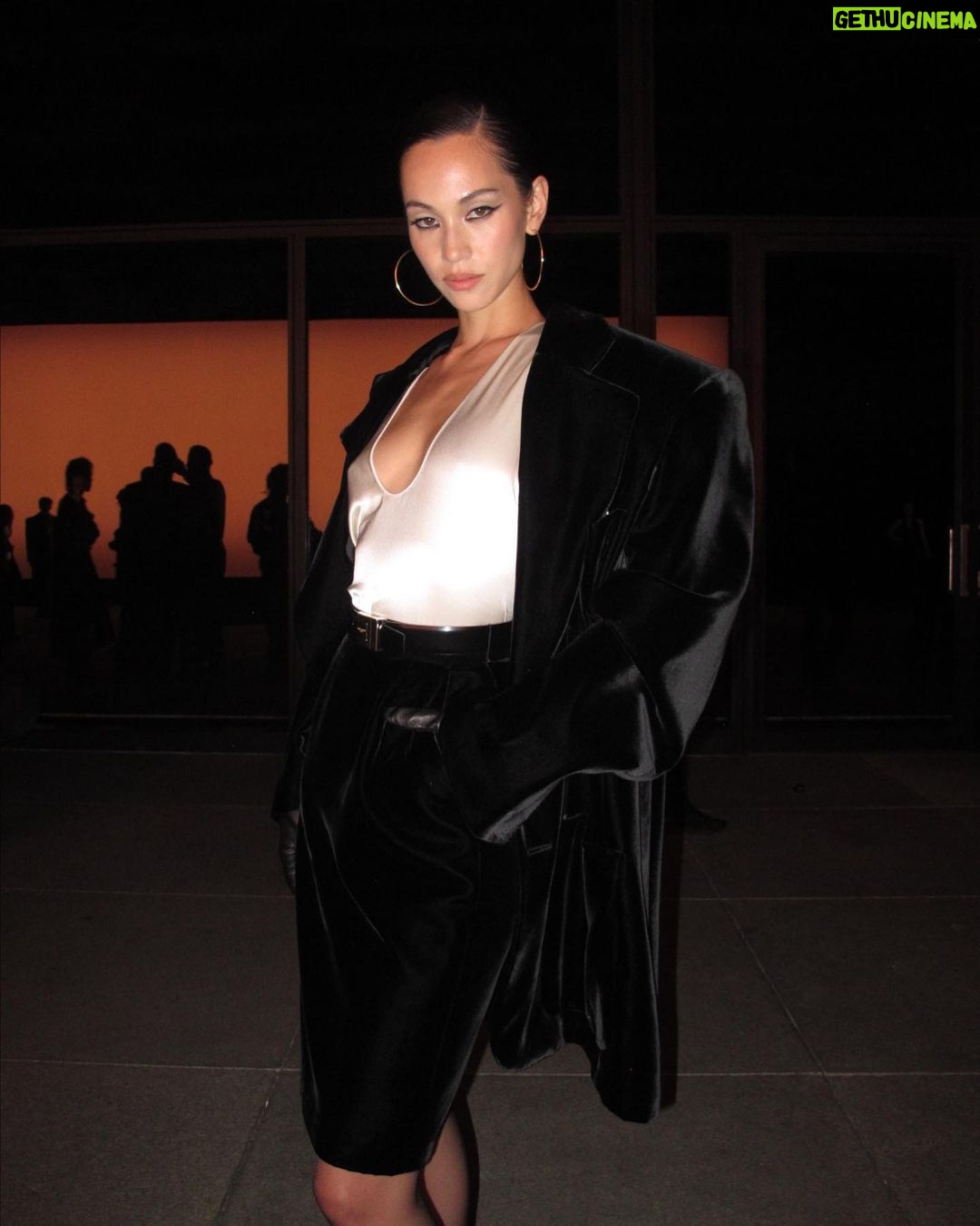 Kiko Mizuhara Instagram - @ysl @anthonyvaccarello 🖤 SS24 Mens show in Berlin. Photo by the best @nadialeecohen 💋 With my love @johncarrollkirby 🥰 Styled and directed by @dogi_ Make up @anatakahashiii Hair @philippverheyen Thank you @valentinvilledieu @anniemajor @emmanueltomasini ❤️ Berlin, Germany