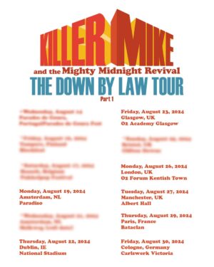 Killer Mike Instagram - THE DOWN BY LAW TOUR - PART 1. THIS SUMMER IN EUROPE! TICKETS ON SALE FRIDAY ☦️ #MICHAEL