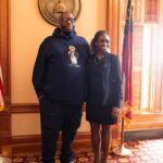 Killer Mike Instagram - Thank you Georgia state representative @imani4ga for the proclamation and honors you presented me. Everything I do, I do as a proud Georgian to have this validation from my home state is an immense honor. Having my kindergarten teacher, Ms. Pritchett, there made this moment extra sweet. Thank you @theatlantavoice for the fantastic write up. 🙏🏽 ☦️ #MICHAEL