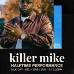 Killer Mike Instagram – Find us in the 🅰️ on MLK Day with a halftime performance by @killermike