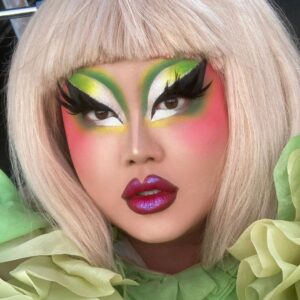 Kim Chi Instagram - @kimchichicbeauty juicy nine virgin mojito palette + @kimchichicbeauty Thailor blush Mercedes R = one fruity ass bitch