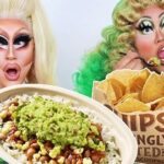 Kim Chi Instagram - @trixiemattel and me doing what we do best. Eating @chipotle while slapping on makeup! Head over to Trixie’s YouTube channel now! #ad #elfxchipotle