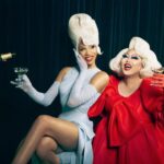 Kim Chi Instagram - Why laugh over your salad when you can laugh over a glass of bubbly Photo: @drag.n.drop / @mostlyjune_ Dress: @diana.makes Make up: @kimchichicbeauty