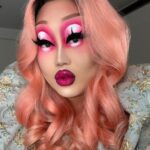 Kim Chi Instagram - Have you ever thought about what a weird sounding word ‘pink’ is? Like who was the first person that saw this soft pastel hue and thought “This is pink. It has to be called pink” Eyes: @kimchichicbeauty rainbow sharts palette in watermelon Lips: @kimchichicbeauty Wet gloss with plumper in Miami Hair: @wigsbyvanity styled by @geo_batalie