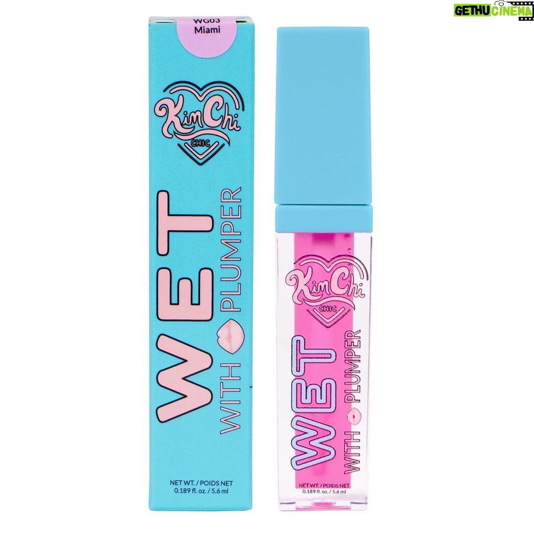 Kim Chi Instagram - Two new products live today!! Are y’all ready to make your lips juicy, glossy and plump? Get into our WET lipgloss with plumper, three new shades available NOW at @kimchichicbeauty