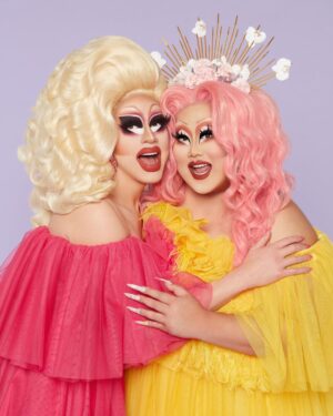Kim Chi Instagram - #KimChixTrixie is HERE 👯‍♀️ 

JK Queens!! Head over to @kimchichicbeauty NOW to grab this limited collection! @trixiemattel will always be my BFF4EVR! The secret to our long-lasting friendship lies in this collection. Tune in to the eras of our drag sisterhood as told by shades and shimmers blended by besties! ✨👯‍♀️ 

The BFF4EVR collection features: 

👯‍♀️ 20-pan drag artistry MVPalette
👯‍♀️ the besties' signature BRBlush
👯‍♀️ a wet, blinding WTHighlight
👯‍♀️ the unique LOLips and TTYLips with fun flip mirrors
👯‍♀️ and a huge Girl Fan for dainty queens!

Shop the #BFF4EVR Collection at the link in bio 💖 

#kimchichicbeauty #kimchichic #trixiemattel #kimchiandtrixie #makeupcollab #rpdr #dragsisters