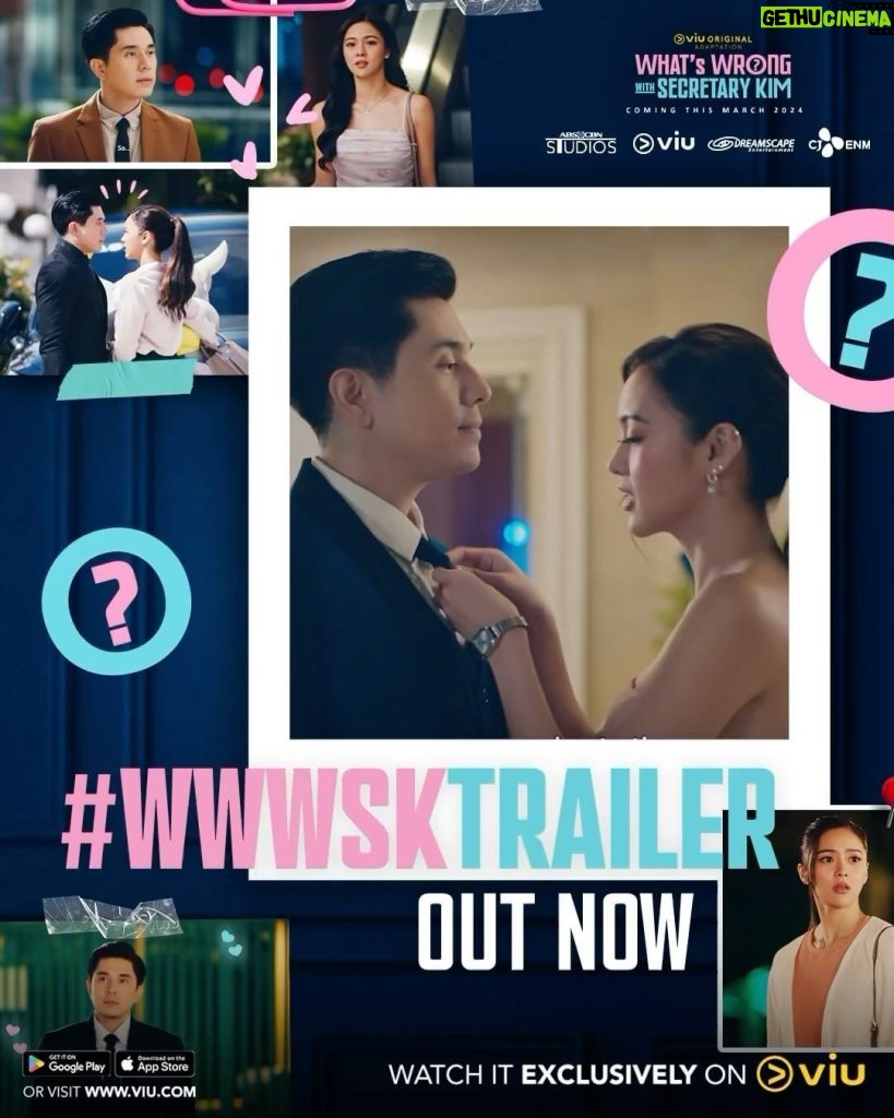 Kim Chiu Instagram - When things go wrong, love makes it right 💖💙 The much awaited #WWWSKTrailer is finally out! Watch it EXCLUSIVELY on Viu! Download the app or visit www.viu.com. #ViuOriginalAdaptation #WhatsWrongWithSecretaryKim #KimPau #KimPauOnViu #WWWSKiligTrailer