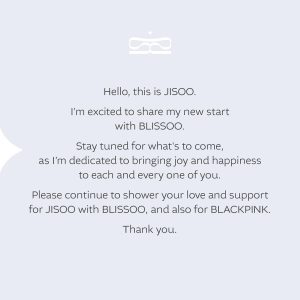Kim Jisoo Instagram - Transcending the boundaries of genres and fields, our mission is to share the happiness that JISOO creates in her own unique way.