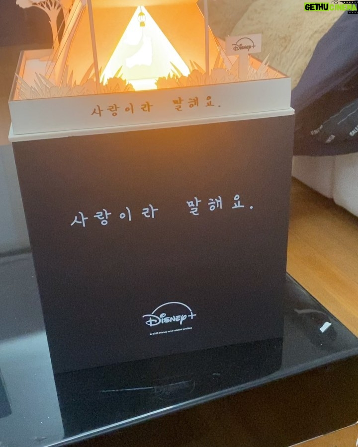 Kim Young-kwang Instagram - #사랑이라말해요 #디즈니플러스 🫶🏻 텐트속 우주와동진이 디즈니에서 만들어줬어요 ~ 선물 감사해요👍🏻