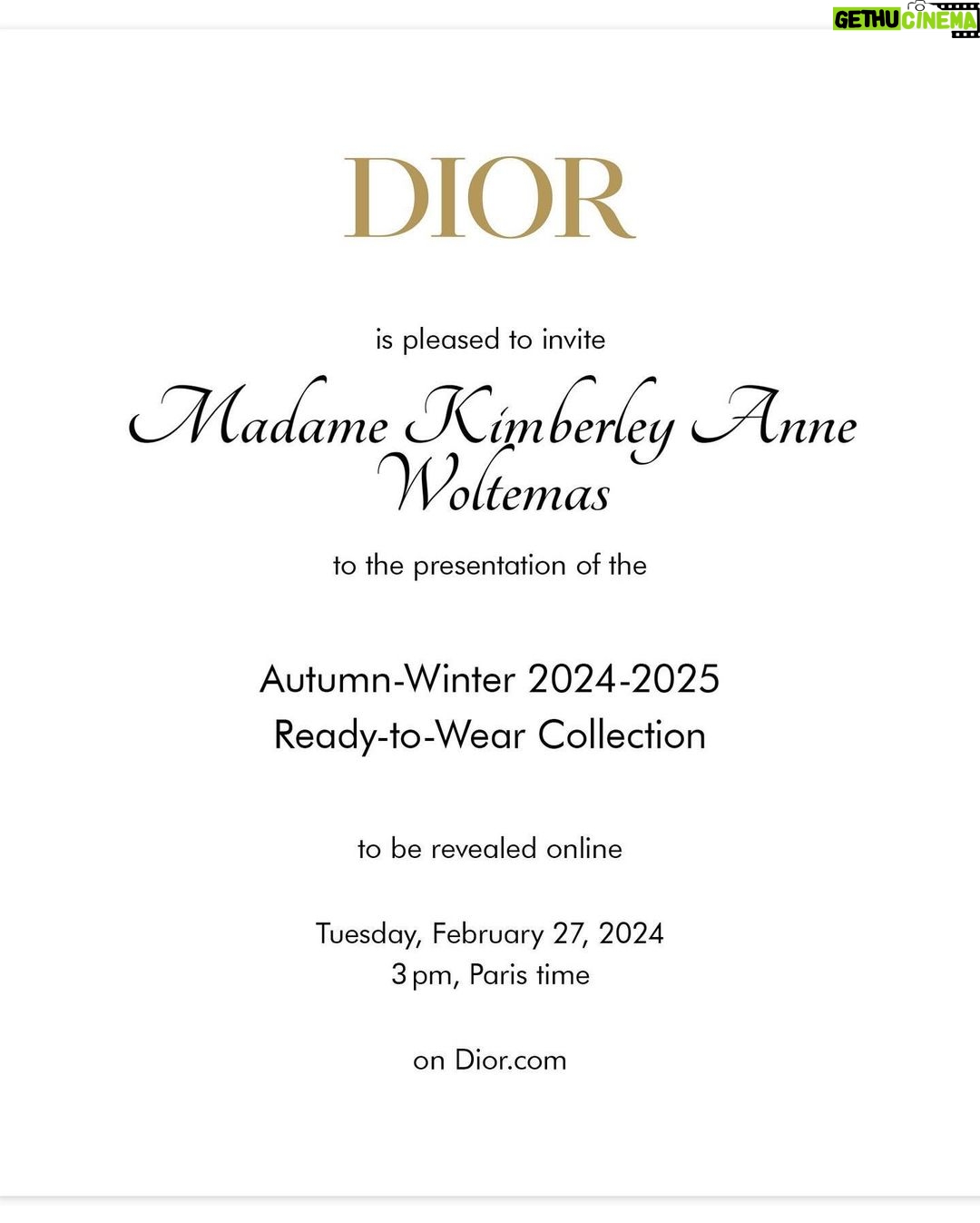 Kimberly Ann Voltemas Instagram - Bonjour from Paris with love..🖤 Just a day away from #DiorAW24 show! @dior