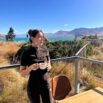 Kimberly Ann Voltemas Instagram - Messy hair I don’t care 🤎🩵🩷🧡 Peppers Bluewater Resort, Lake Tekapo
