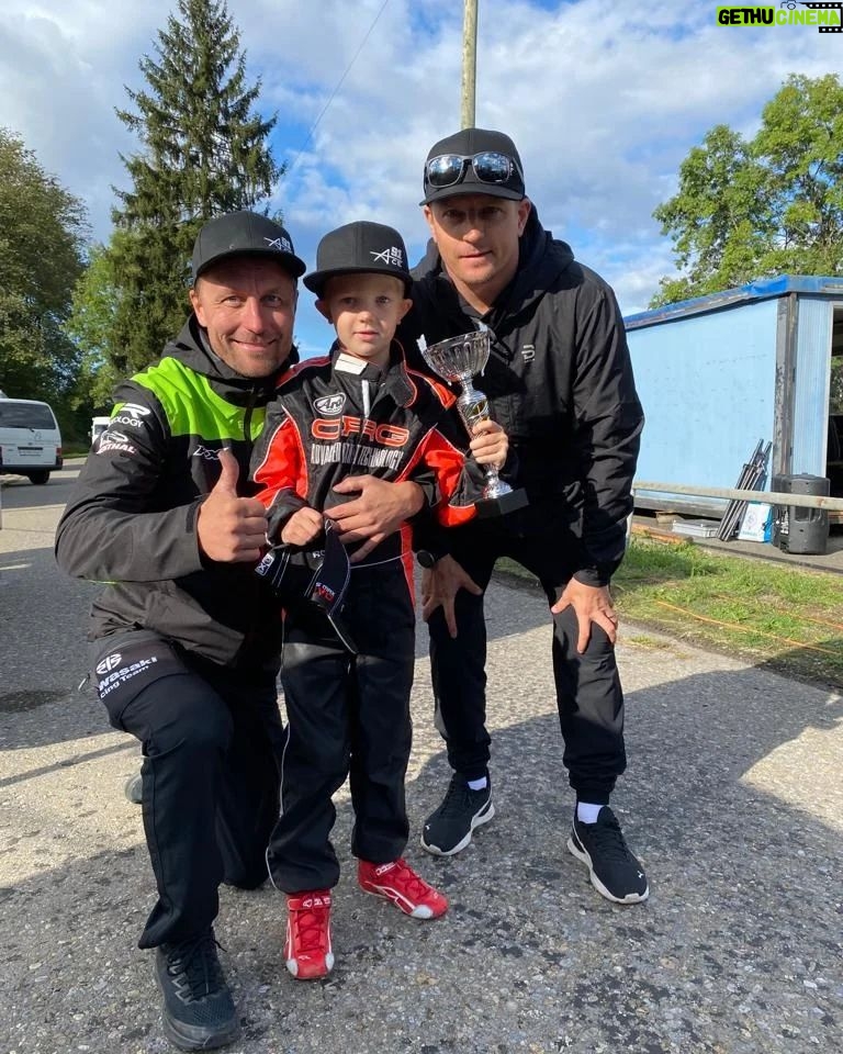 Kimi Räikkönen - 332K Likes - First race of many!🏁 Mom and Dad are more than proud of you Ace!❤️🔥