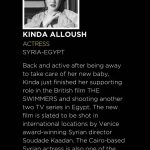 Kinda Alloush Instagram - يشرفني ان اكون ضمن قائمة ال ١٠١ شخصية الأكثر تأثير في السينما العربية، التي يطلقها مركز السينما العربية سنويًا ضمن فعاليات مهرجان كان السينمائي ‏The 101 Most Influential Personalities in ‏the Arab Film Industry is an annual activity launched by The Arab Cinema Center, which include personalities, representing themselves or institutes they belong to @arabcinemacenter #cannes101