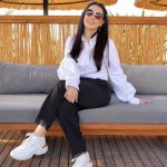 Kinda Alloush Instagram - 🤍🤍🤍 White shirt @kerrat_ @elgounafilmfestivalofficial #Gff20 El Gouna, Red Sea
