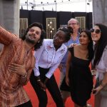Kinda Alloush Instagram - With the best jury members ever.. the short film competition jury.. ❤️❤️❤️ مع أعضاء لجنة تحكيم الأفلام القصيرة في مهرجان الجونة السينمائي.. سعدت جداً بالتعرف عليهم والعمل معهم @elgounafilmfestivalofficial #Gff20 @alifazal9 @mez832002 @amari.raja guillaume de seille La Maison Bleue, El Gouna