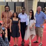 Kinda Alloush Instagram - With the best jury members ever.. the short film competition jury.. ❤️❤️❤️ مع أعضاء لجنة تحكيم الأفلام القصيرة في مهرجان الجونة السينمائي.. سعدت جداً بالتعرف عليهم والعمل معهم @elgounafilmfestivalofficial #Gff20 @alifazal9 @mez832002 @amari.raja guillaume de seille La Maison Bleue, El Gouna