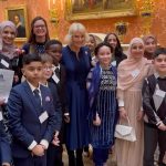 King Charles III of the United Kingdom Instagram - Congratulations to all the finalists – and winners – of BBC’s 500 Words Competition! 📖🏆 The creative writing competition encourages children, 5-7 and 8-11 year olds, to write a fictional story – using 500 words or fewer. This afternoon, The Queen hosted finalists and their families, alongside some special celebrity guests, at Buckingham Palace to award young authors with the coveted prize. 📺 To find out the winners – tune in next week, on World Book Day, to a special programme on @bbctheoneshow!