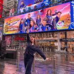 Kira Kosarin Instagram - 2 days of press, rain, billboards, and (mostly) blue outfits 💙 Thundermans Return tmrw ⚡️ New York City